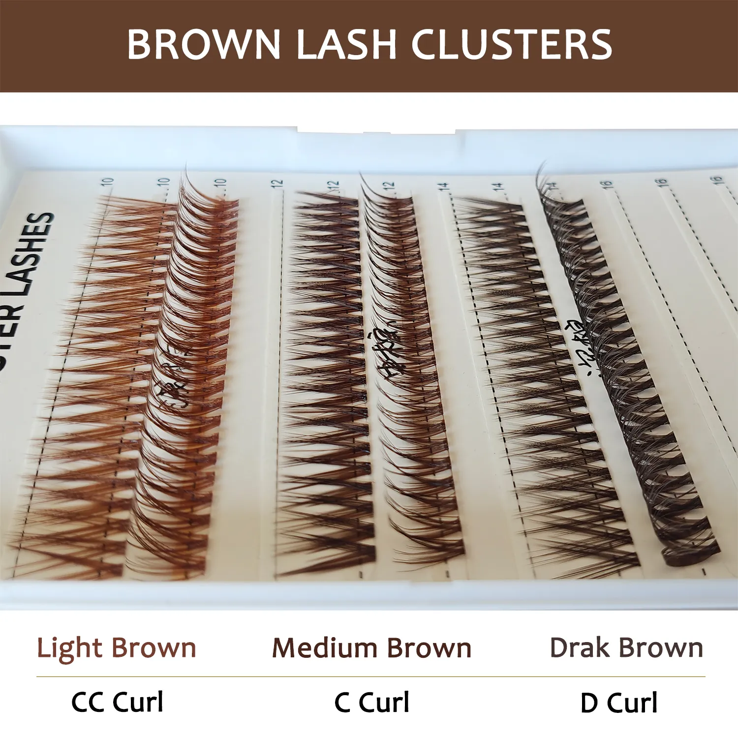 brown lash clusters