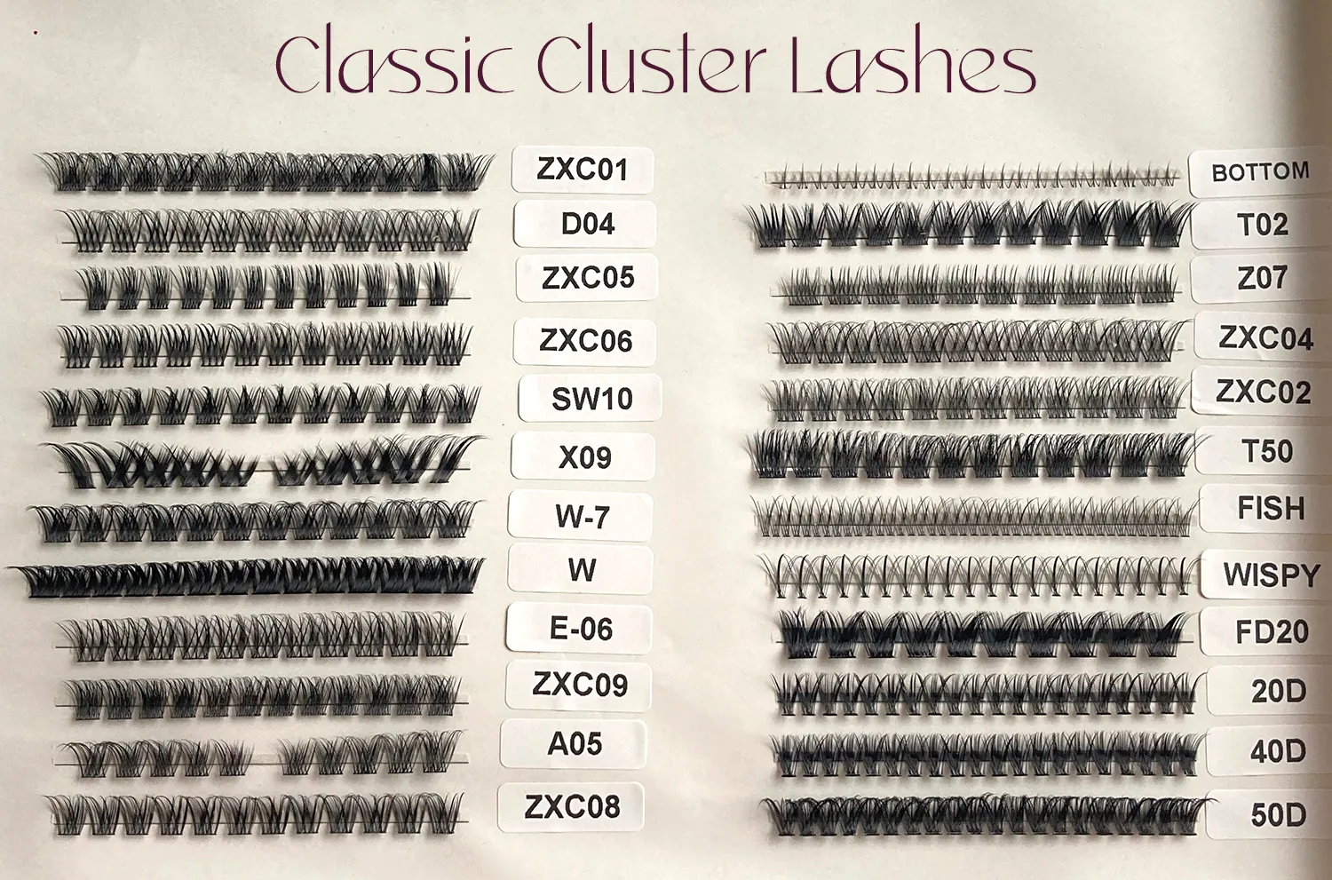classic lash clusters catalog