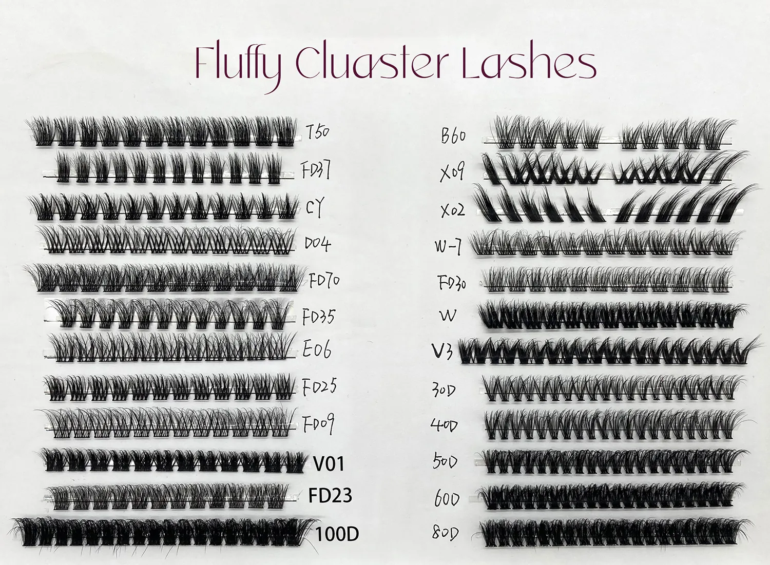 fluffy lash clusters catalog