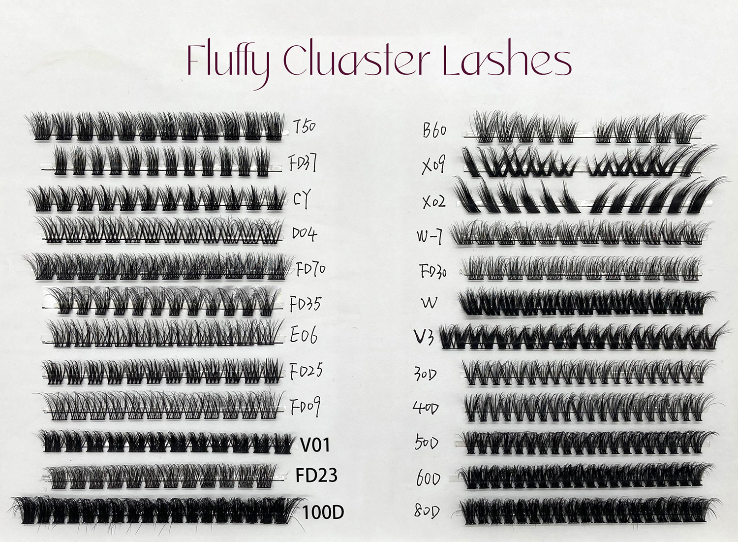fluffy lash cluster catalog
