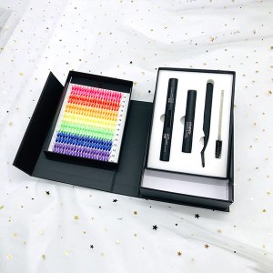 colorful lash clusters